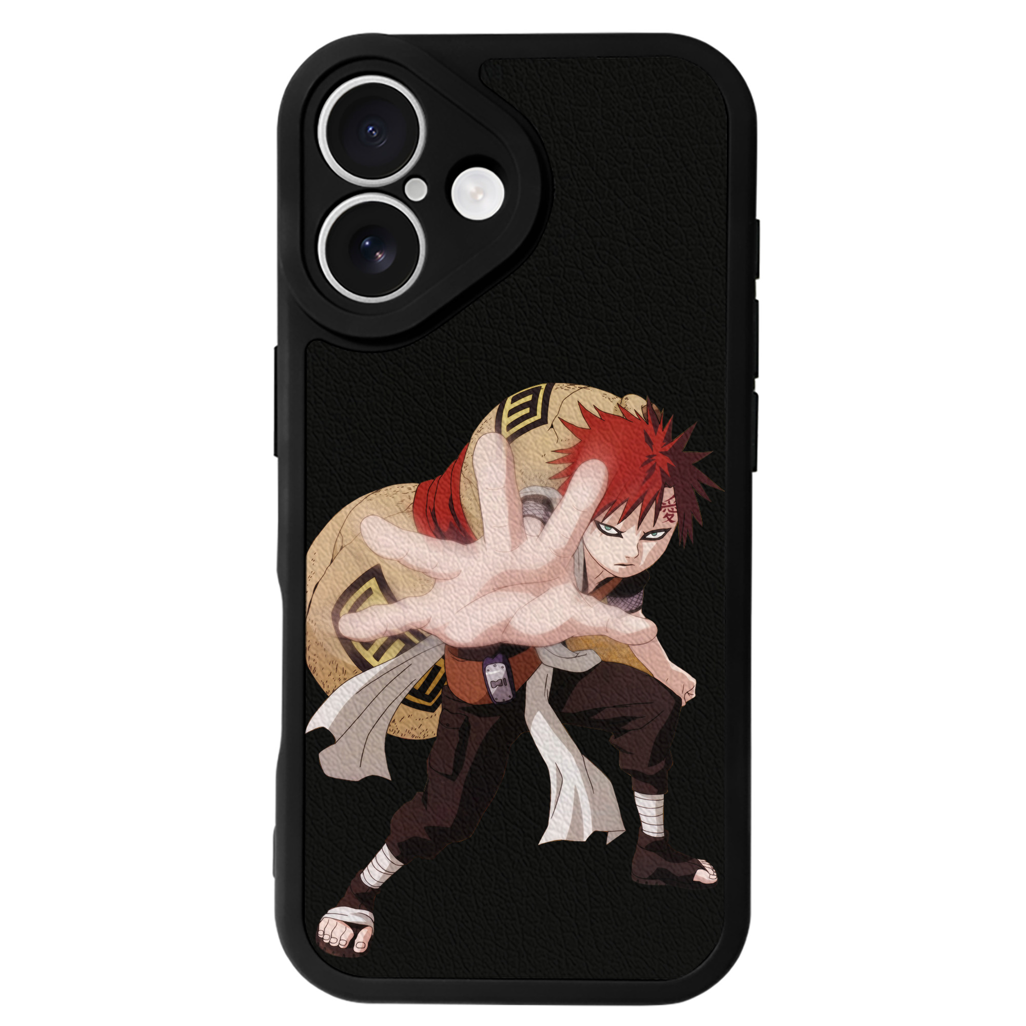 （画像用） NARUTO -ナルト- ガアラ Gaara 【iPhone 16シリーズ対応】シリコンスマホケース（レザー調） 材質：シリコン